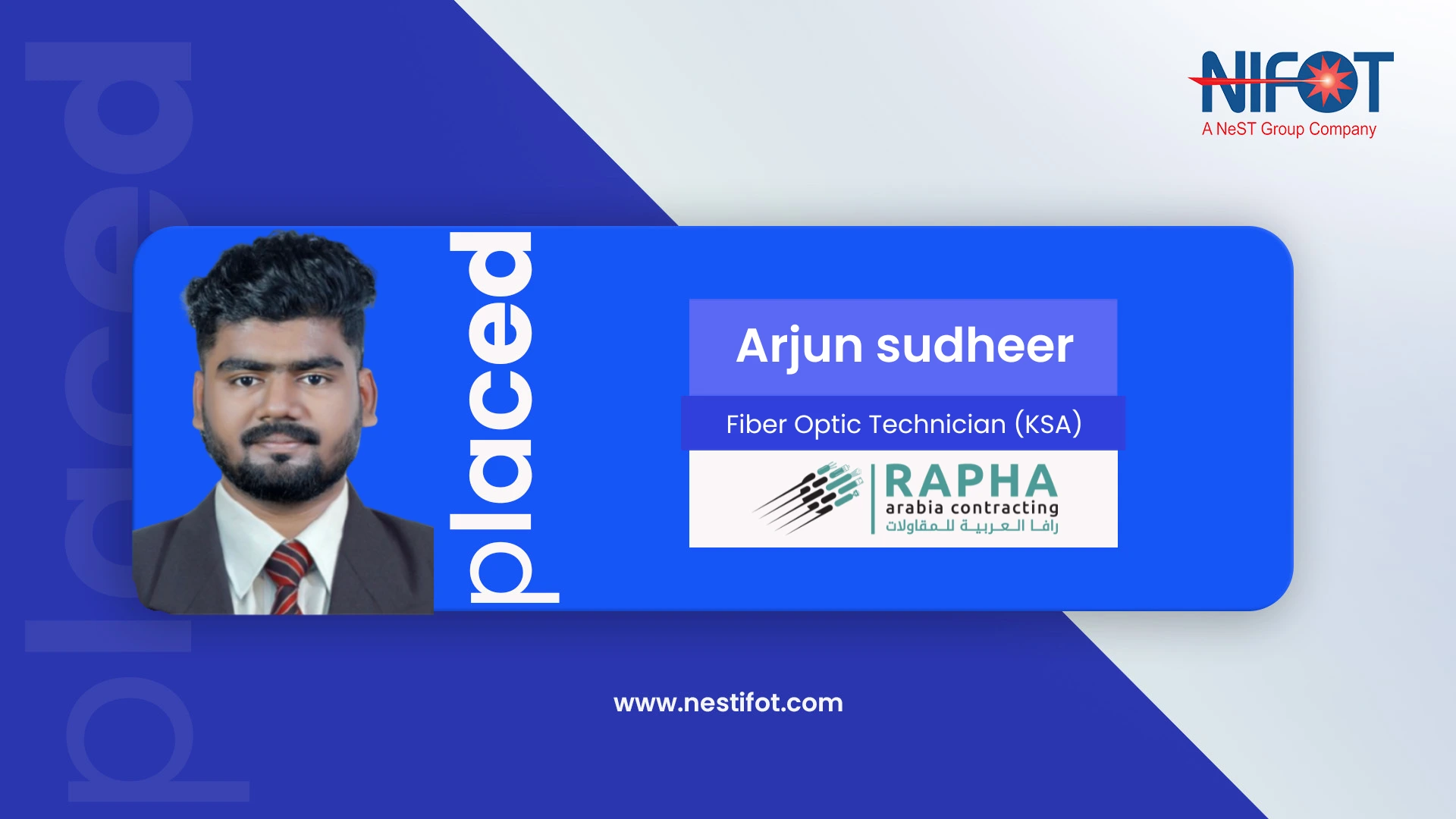 Placed from Nifot ( Arjun Sudheer )