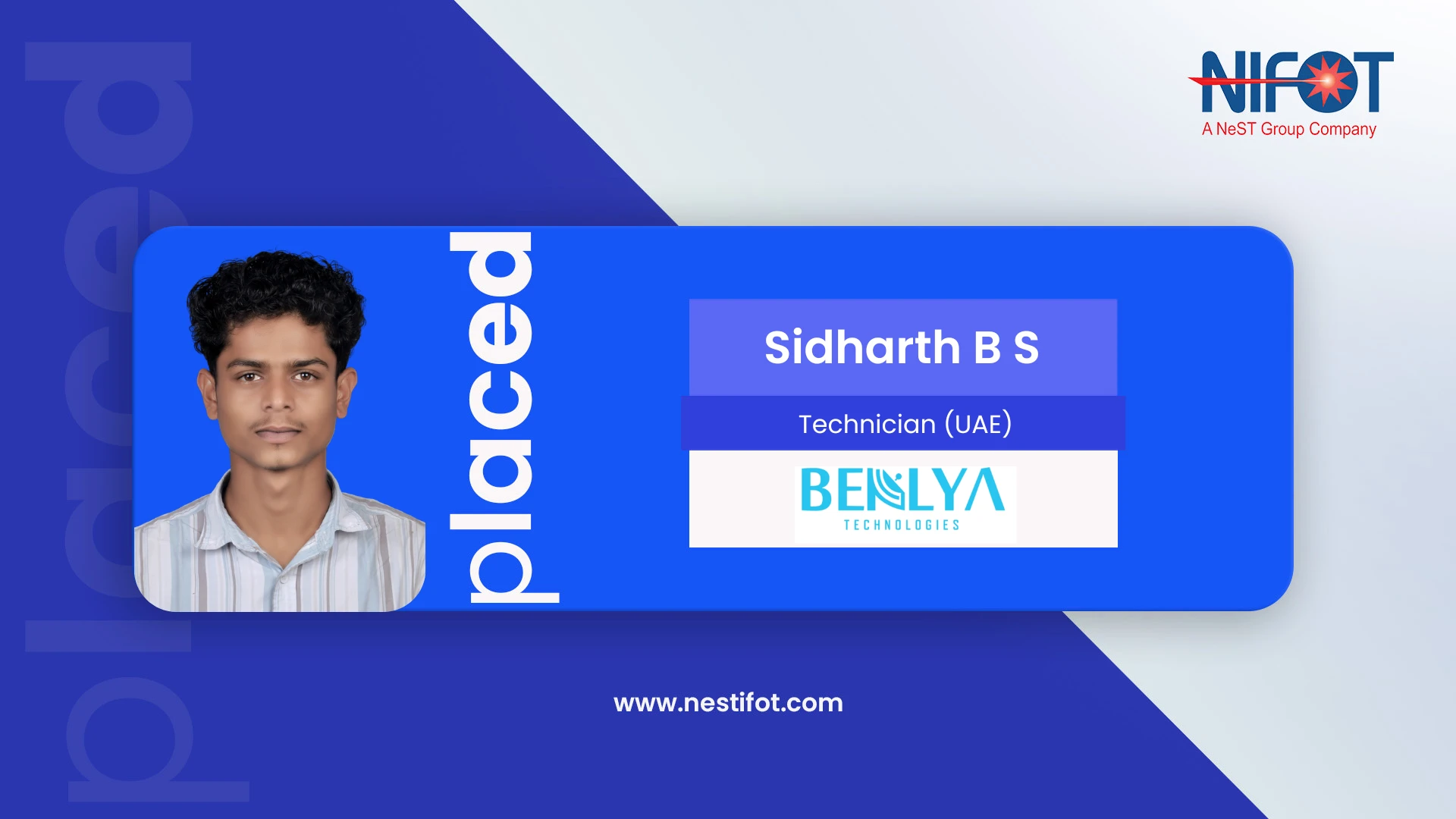 Placed-Sidharth-Benlya